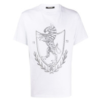 Roberto Cavalli Camiseta com aplicação de cristais - Branco