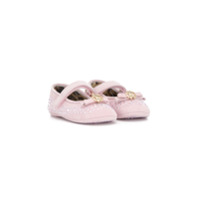 Roberto Cavalli Junior Sapatos pre-walker com aplicações - Rosa