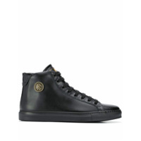 Roberto Cavalli Tênis cano alto de couro - Preto