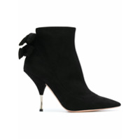 Rochas Ankle boot de camurça com laço - Preto