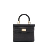 Rodo Bolsa tote Paris pequena com efeito de pele de crocodilo - Preto