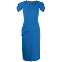 Roland Mouret geometric panelling fitted dress - Azul