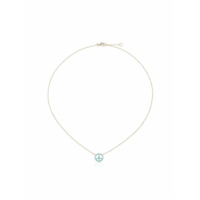 Rosa de la Cruz 18k gold necklace with turquoise peace pendant - Metálico