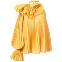 Rosie Assoulin Blusa assimétrica com pregas - Amarelo