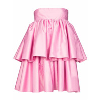 ROTATE Vestido Carmina com amarração e babados - Rosa