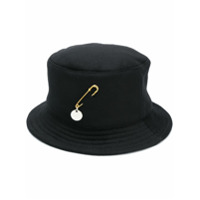 Ruslan Baginskiy pin-detail bucket hat - Preto