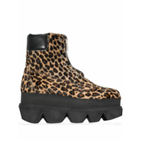 Sacai Ankle boot com estampa de leopardo - Marrom