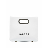 Sacai Bolsa tote com estampa de logo - Branco