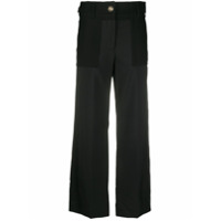 Sacai Calça de alfaiataria pantalona - Preto