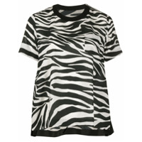 Sacai Camiseta ampla com estampa de zebra - Preto