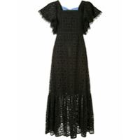 Sachin & Babi Vestido de festa Camryn com bordado inglês - Preto