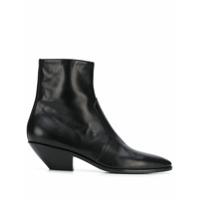 Saint Laurent Ankle boot West de couro - Preto