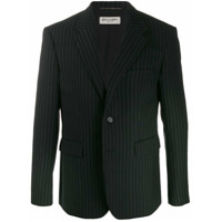 Saint Laurent Blazer listrado com botões - Preto