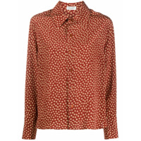 Saint Laurent Blusa com estampa de poás - Vermelho