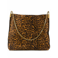 Saint Laurent Bolsa leopardo Suzanne - Marrom