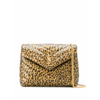 Saint Laurent Bolsa tiracolo com estampa de leopardo - Preto