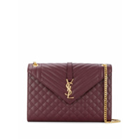 Saint Laurent Bolsa tiracolo envelope grande monogramada - Vermelho