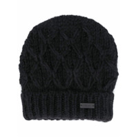 Saint Laurent cable-knit beanie hat - Preto
