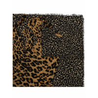 Saint Laurent Cachecol de lã colorido com estampa de leopardo - Estampado