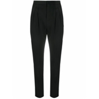 Saint Laurent Calça de alfaiataria cintura alta - Preto
