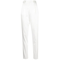 Saint Laurent Calça de alfaiataria com cintura alta - Branco