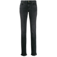 Saint Laurent Calça jeans reta desgastada - Cinza