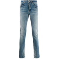 Saint Laurent Calça jeans skinny cintura baixa - Azul