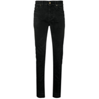 Saint Laurent Calça jeans skinny com acabamento encerado - Preto