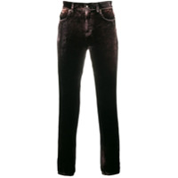 Saint Laurent Calça jeans skinny de veludo - Roxo
