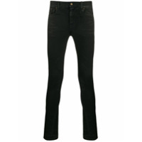 Saint Laurent Calça jeans skinny encerada - Preto