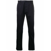 Saint Laurent Calça reta com fechamento oculto - Azul