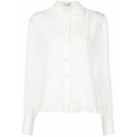 Saint Laurent Camisa com abotoamento e colarinho pontiagudo - Branco
