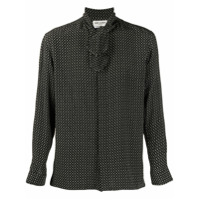 Saint Laurent Camisa com estampa geométrica - Preto