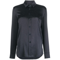 Saint Laurent Camisa com micro tachas - Azul