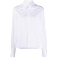 Saint Laurent Camisa oversized com colarinho pontiagudo - Branco