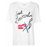 Saint Laurent Camiseta 'Bouche Saint Laurent' - Branco