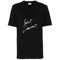 Saint Laurent Camiseta boyfriend estampada - Preto
