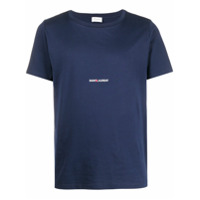 Saint Laurent Camiseta com estampa de logo - Azul