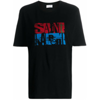 Saint Laurent Camiseta com estampa de logo - Preto