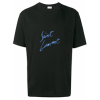 Saint Laurent Camiseta com logo estampado - Preto