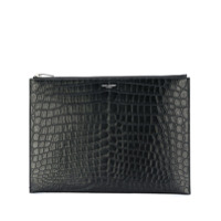 Saint Laurent Capa para tablet de couro - Preto