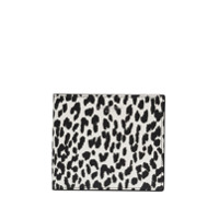 Saint Laurent Carteira com estampa de leopardo - Preto