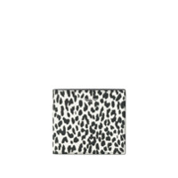 Saint Laurent Carteira com estampa de leopardo - Preto