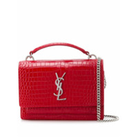 Saint Laurent Carteira 'Sunset' de couro com corrente - Vermelho