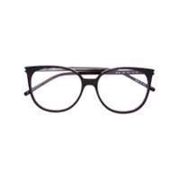 Saint Laurent Eyewear Armação de óculos arredondada - Marrom