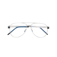 Saint Laurent Eyewear Armação de óculos aviador - Prateado