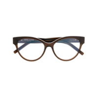 Saint Laurent Eyewear Armação de óculos gatinho - Marrom