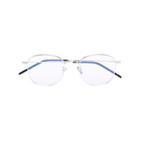 Saint Laurent Eyewear Armação de óculos quadrada - Prateado