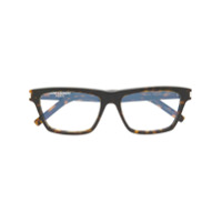 Saint Laurent Eyewear Armação de óculos quadrada tartaruga - Marrom