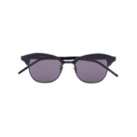 Saint Laurent Eyewear Armação de óculos redonda fosca - Preto